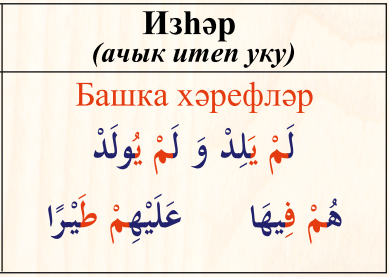 8 Шпаргалка по таджвиду на татарском языке